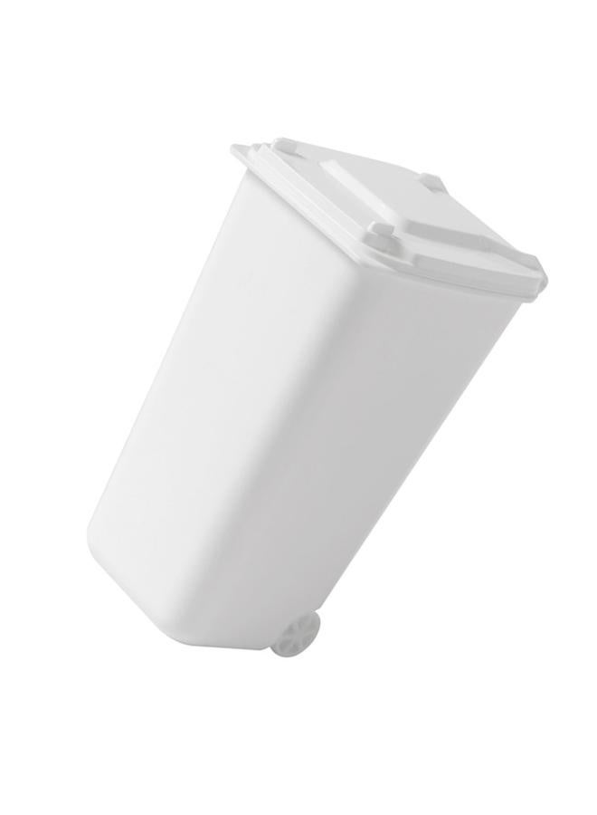 NIBEMINENT Desk Trash Can Plastic Office Paper Basket Countertop Garbage Can with Cute Sticker  - Image 3