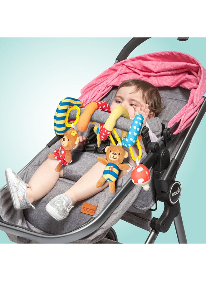 Moon Spiral stroller Activity Hanging Toys For Cot, Pram And Car Seat, 0 Months Above - Bear 37x37x6cm - Image 3