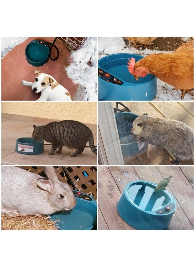 Namsan Heated Dog Bowl, 2.2L, Outdoor Heated Water Bowl For Cats Dogs Chickens Bird Bath, Smart Heated Pet Bowl Provides Drinkable Water In Winter, Wild Animals Winter ThermalBowl Warm Water Dish - Image 2