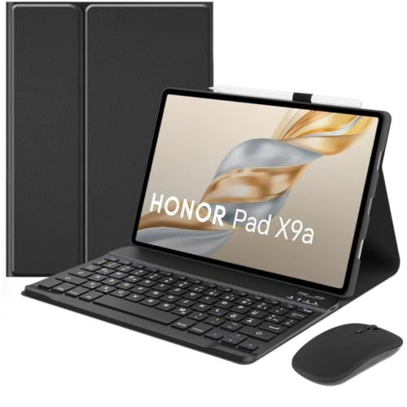 Keyboard Case with Mouse for Honor Pad X9a 11.5 inch 2025, Detachable Bluetooth Keyboard for Honor Pad X9a 11.5", Rechargeable Keyboard Cover, 3 Angle Adjustment - Image 1