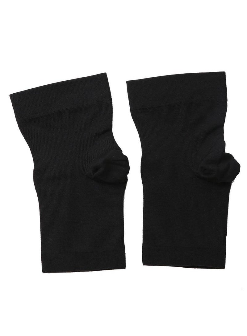 Sweet seven 3 أزواج من جوارب الضغط لتخفيف الألم لاعتلال الأعصاب، دعم الكاحل، التهاب الأوتار، والتهاب اللفافة الأخمصية - دعامة للنساء والرجال، الحجم L-XL، اللون: أسود - Image 5