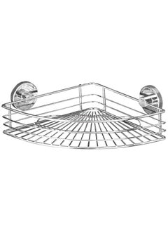 Wenko Wenko VacuumLoc corner shelf Bari Fixing without drilling, Metal Steel  - Image 1