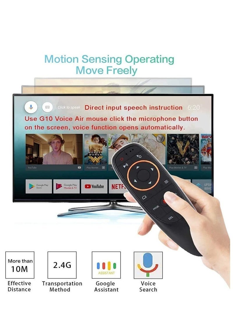 PopZa Voice Remote Air Mouse Remote, 2.4G RF Wireless Remote Control with 6 Axis Gyroscope and IR Learning, Air Fly Mouse with Voice Input for Android TV Box/PC/Smart TV/HTPC/Projector - Image 5