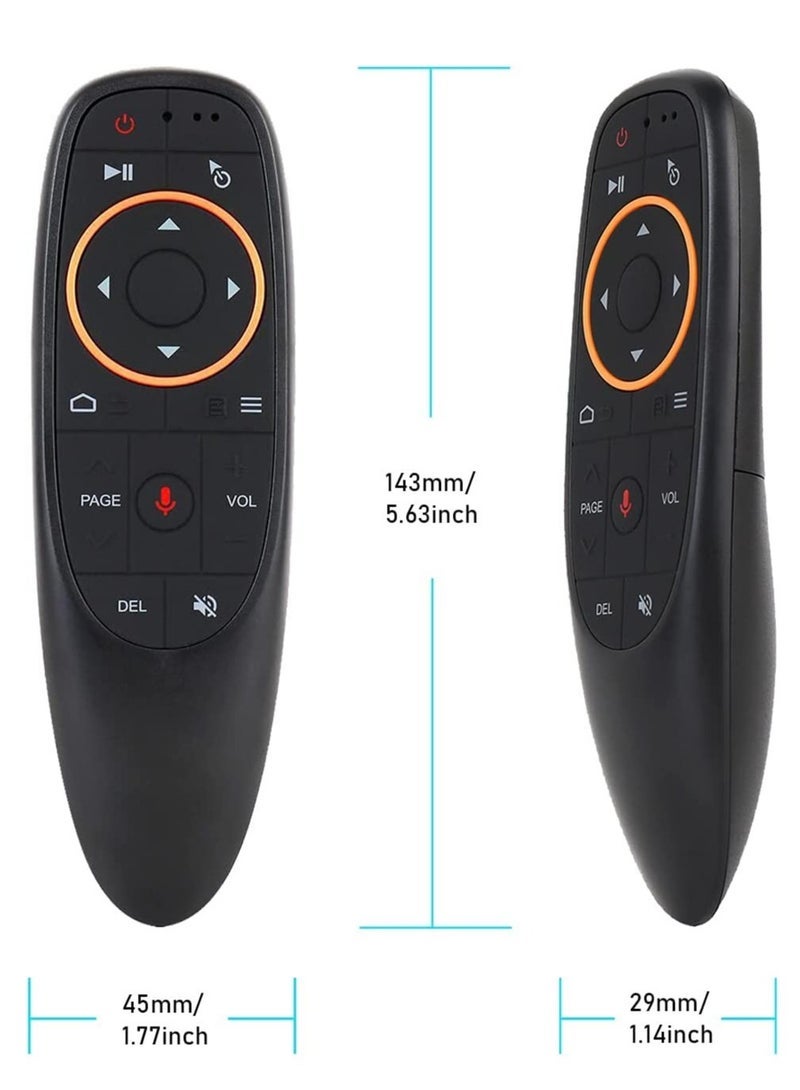 PopZa Voice Remote Air Mouse Remote, 2.4G RF Wireless Remote Control with 6 Axis Gyroscope and IR Learning, Air Fly Mouse with Voice Input for Android TV Box/PC/Smart TV/HTPC/Projector - Image 2