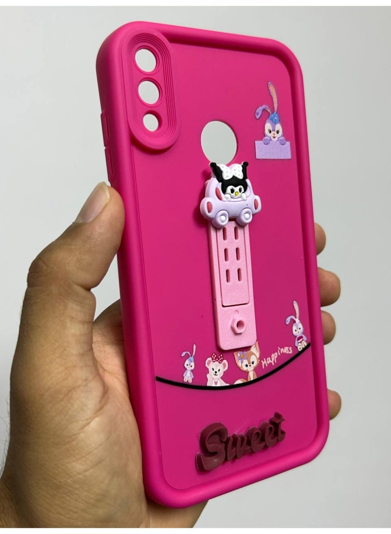 جراب خلفي بتصميم كرتوني جديد عليه كلمه Sweet متوافق مع هاتف Huawei Y7 2019 - Image 2