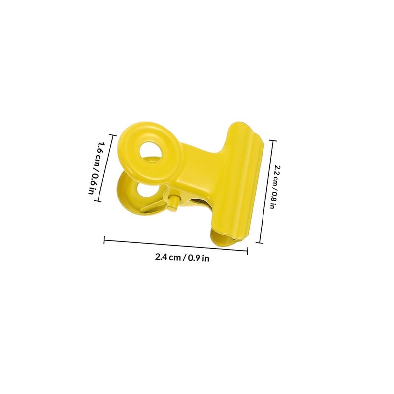 Colorful 22mm Round Binder Clips 10 Pack Small Document Clamps for Office School Home - Image 3