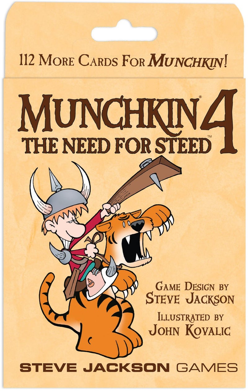 STEVE JACKSON GAMES Munchkin 4 â€“ The Need For Steed Card Game Expansion |112-Card Expansion | Adult, Kids, & Family Game | Fantasy Adventure RPG | Ages 10+ | 3-6 Players | Avg Play Time 120 Min | From Steve Jackson Games - Image 2