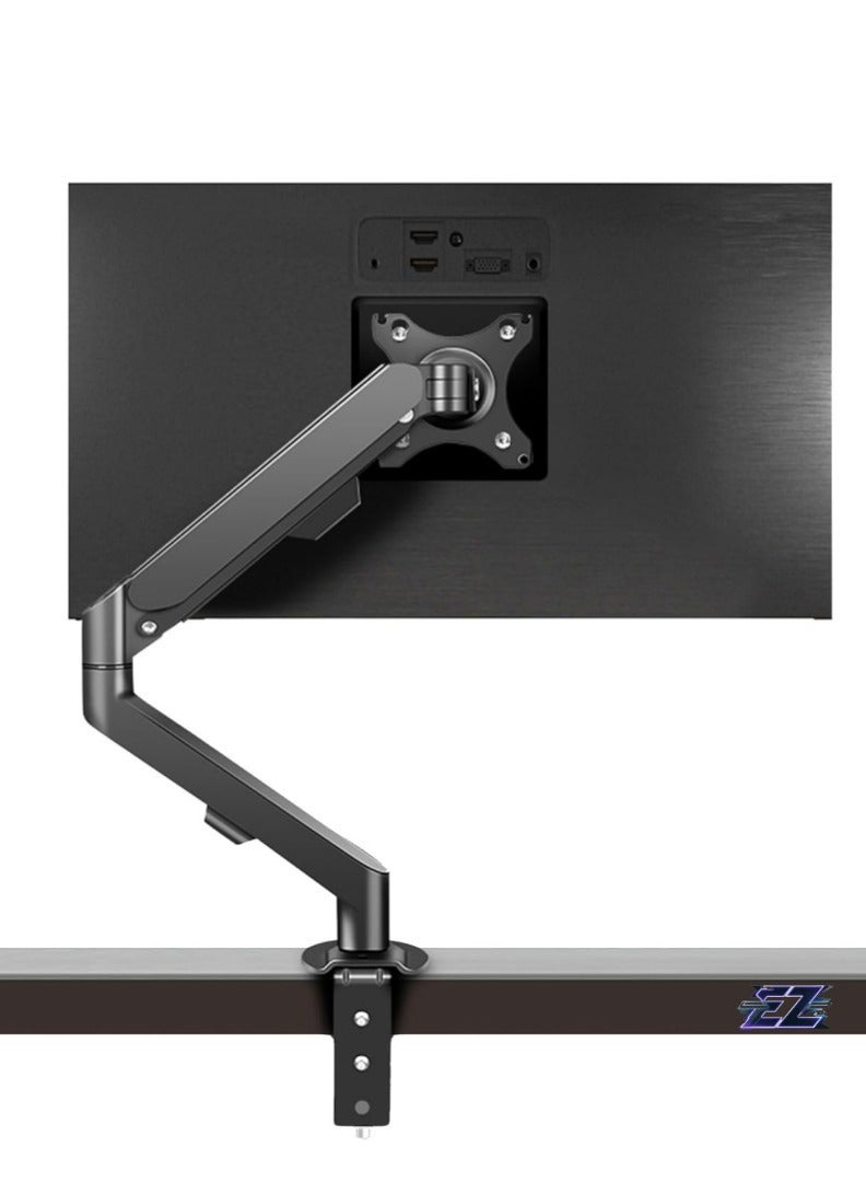 Gravity Monitor Arm Desk Mount Stand Single 17-30 inch Portable Adjustable Vesa Stand Gas Spring Desktop Arm 4.4 to 19.8 lbs with Clamp and Grommet Screen Up to 30 inch Computer pc M5B - Image 1