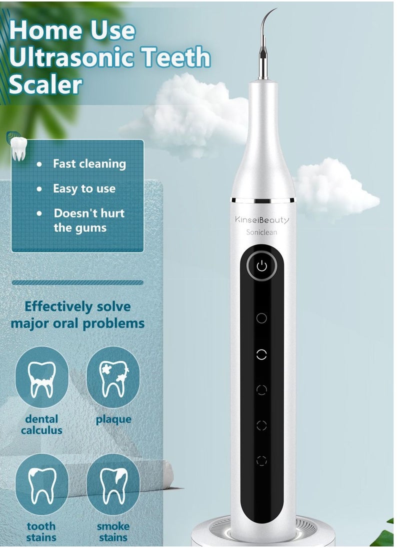 KinseiBeauty - Dental Scaler Ultrasonic Teeth Calculus Plaque Remover Electric Sonic Tartar Eliminator Stains Removal - Image 1