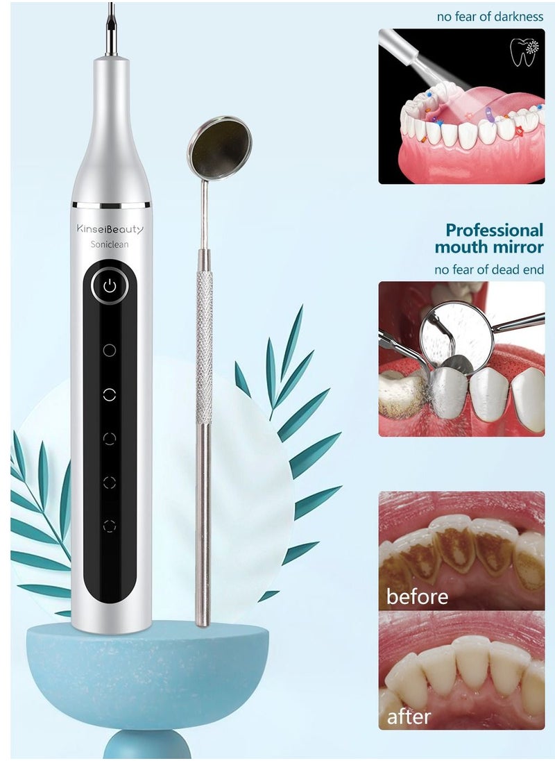 KinseiBeauty - Dental Scaler Ultrasonic Teeth Calculus Plaque Remover Electric Sonic Tartar Eliminator Stains Removal - Image 1