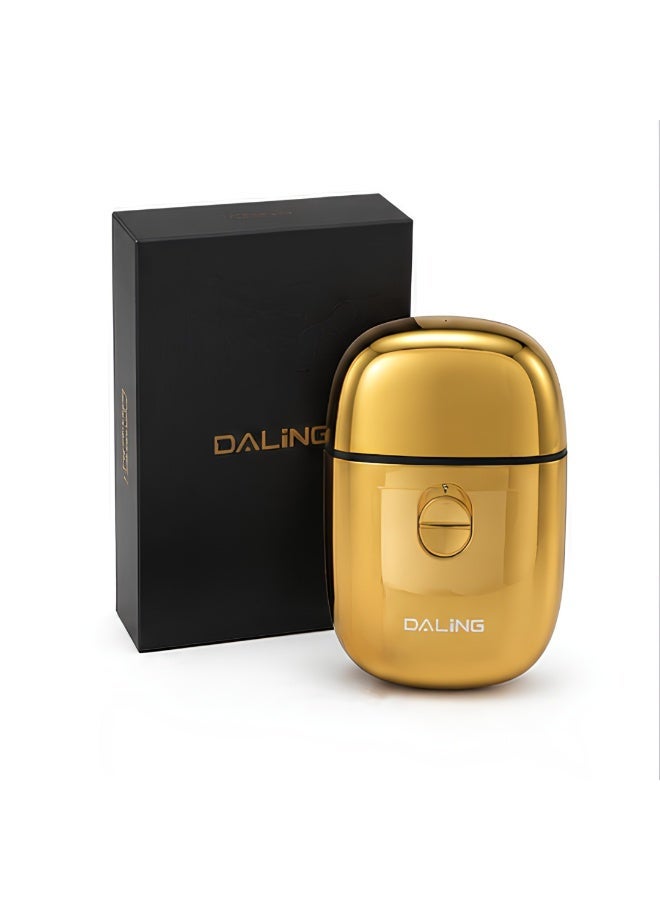 Daling Premium Luxury Gold Electric Shaver – Compact Rechargeable Travel Razor for Men - Image 1