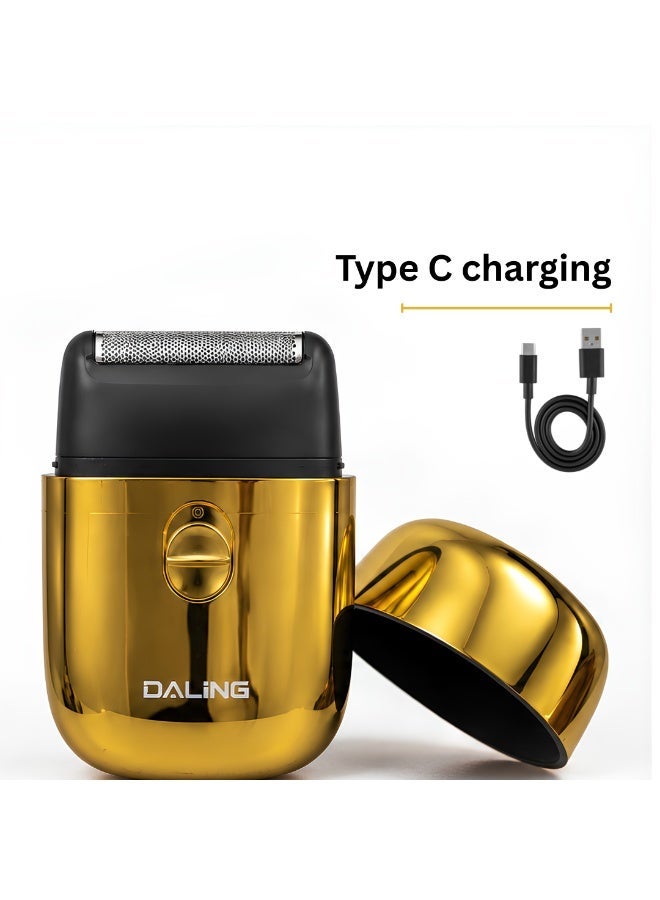 Daling Premium Luxury Gold Electric Shaver – Compact Rechargeable Travel Razor for Men - Image 4