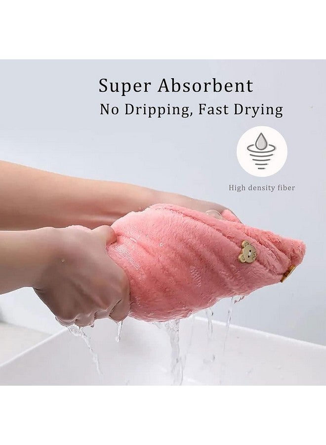 CLUZE CLUZE Microfiber Hair Towel Wrap | Hair Drying Towel, Ultra Absorbent Fast Drying Hair Towel Wraps for Wet Hair (Pink) - Image 5