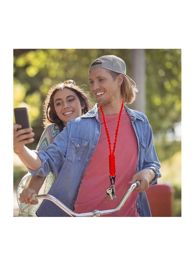 Green Tiger Heavy Duty Braided Weaving mobile phone lanyard Neck Lanyard Keychain for Men Women - Image 3