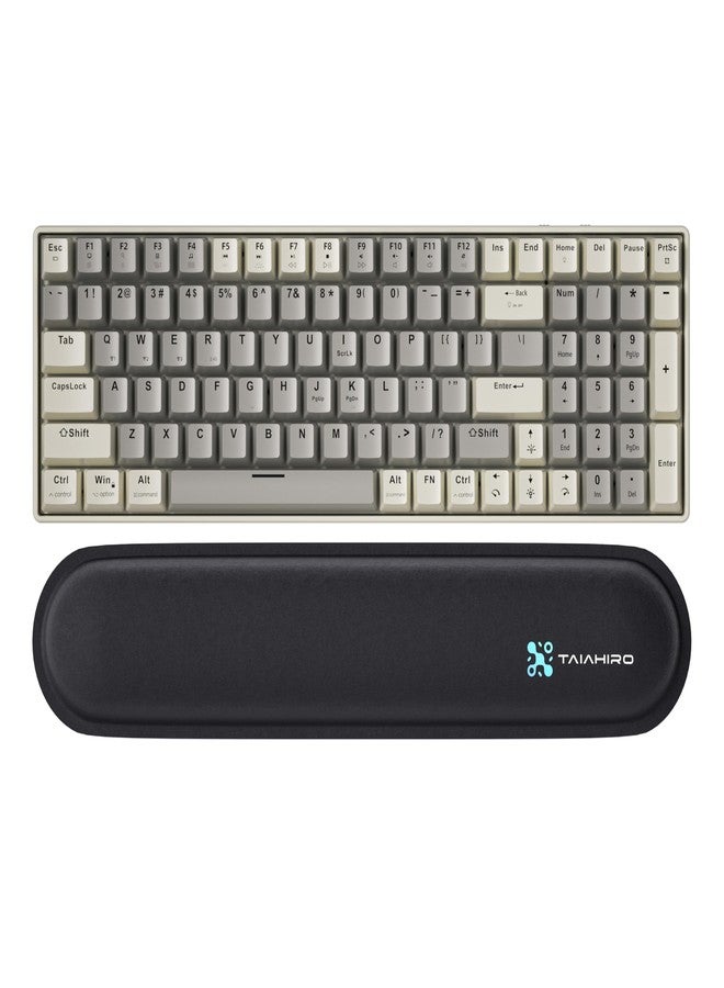 Taiahiro Creamy Mechanical Gaming Keyboard Wireless - 100 Keys Hot-Swappable Retro Design, Silent Linear Switches, 3-Mode (BT/2.4G/USB-C), LED Backlit, 3000mAh, Ergonomic Wrist Rest for Win/Mac Gaming & Typing - Image 1