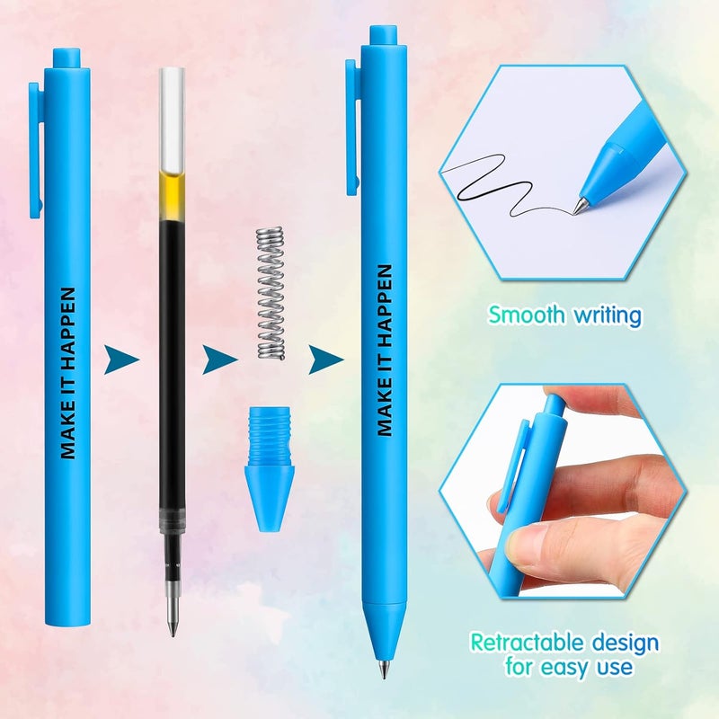 Epakh Epakh 50 Pcs Inspirational Ballpoint Funny Motivational Pens KitFun Optimistic Colorful Quotes Black Pen Novelty Gift for Coworkers Office SuppliesInspirationalMacaron Color - Image 3
