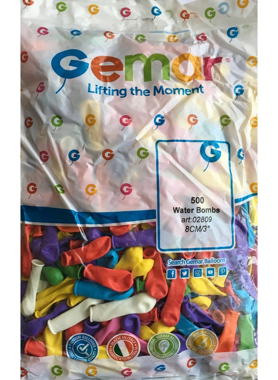 Gemar Mini Water Balloon 500 Pieces Made In Italy GM-500  - Image 1