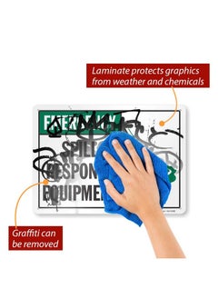 سمارت ساين لافتة "معدات الاستجابة للانسكاب" من SmartSign | 10 × 14 بوصة من الألومنيوم  - Image 5