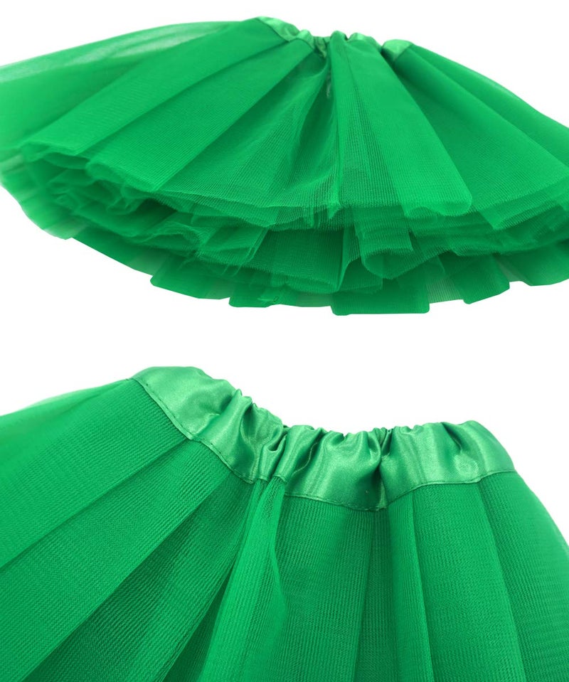 BGFKS 5 Layered Toddlers Tulle Tutu Skirt for Girls with Headband for Baby Girl 0 to 36 Months (Green, S,0-6 Months) - Image 4