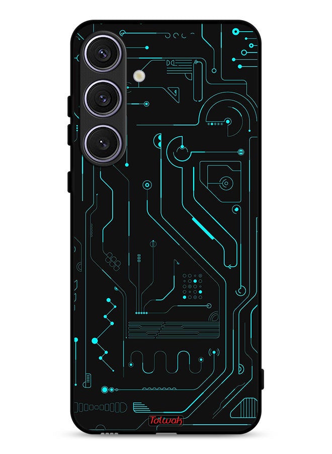 Tolwak Samsung Galaxy S25 FE Protective Case Cover Digital Art Circuits Minimalism Multiple Display - Image 1