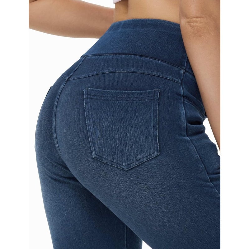 THE GYM PEOPLE Women's High Waisted Jeggings Pants Stretchy Jean Leggings - Image 5