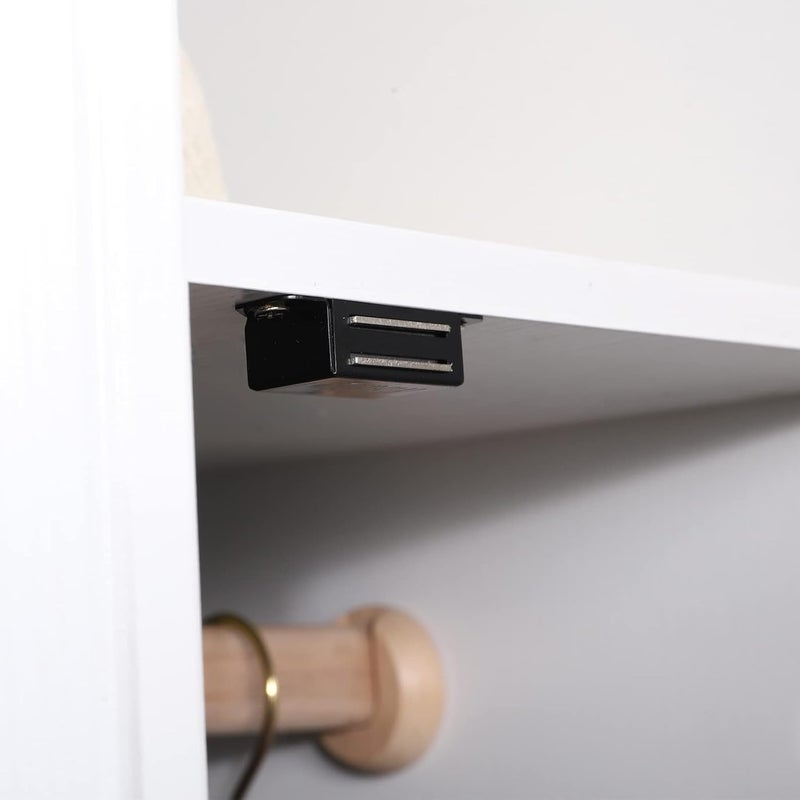 Mousike Cabinet Magnets 30lb Black Door Magnets with Strong Magnetic for Kitchen Cupboard Wardrobe Closet Cabinet Door Drawer Latch 4 Pack - Image 4
