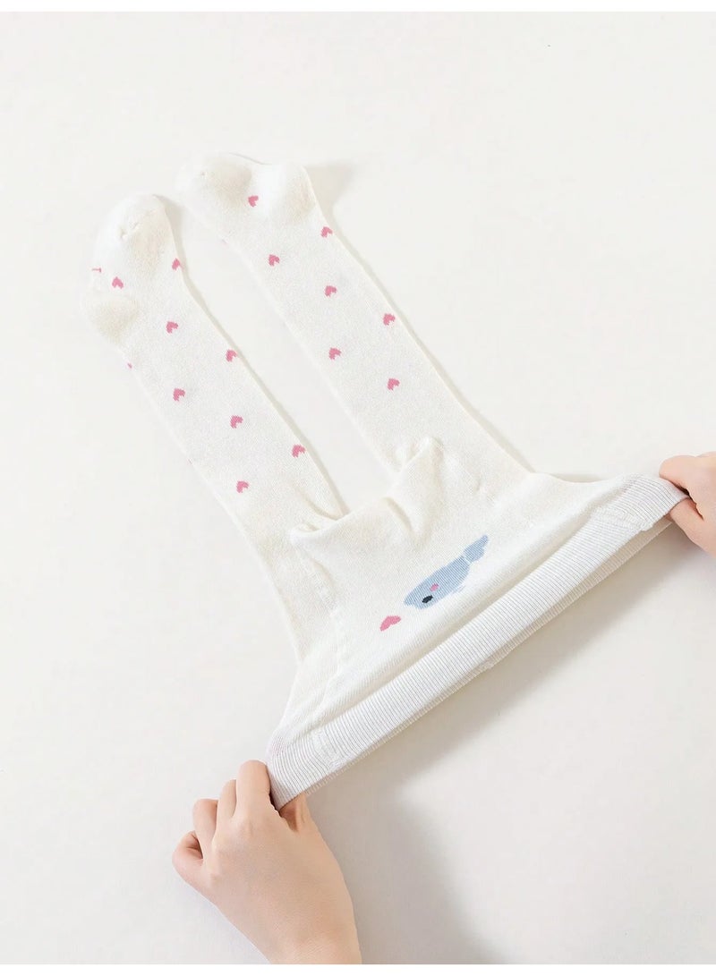 Baby Long Socks Set of 3 Pairs with Cute Designs – Made of Soft Cotton to Keep Your Child’s Legs Warm in All Seasons – Suitable for Ages 1–2 Years - Image 5