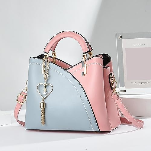Xiaoyu Purses and Handbags for Women Fashion Crossbody Tote Bag Shoulder Bag Top Handle Satchel Purse (Light Blue) - Image 2