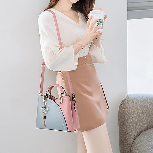 Xiaoyu Purses and Handbags for Women Fashion Crossbody Tote Bag Shoulder Bag Top Handle Satchel Purse (Light Blue) - Image 3