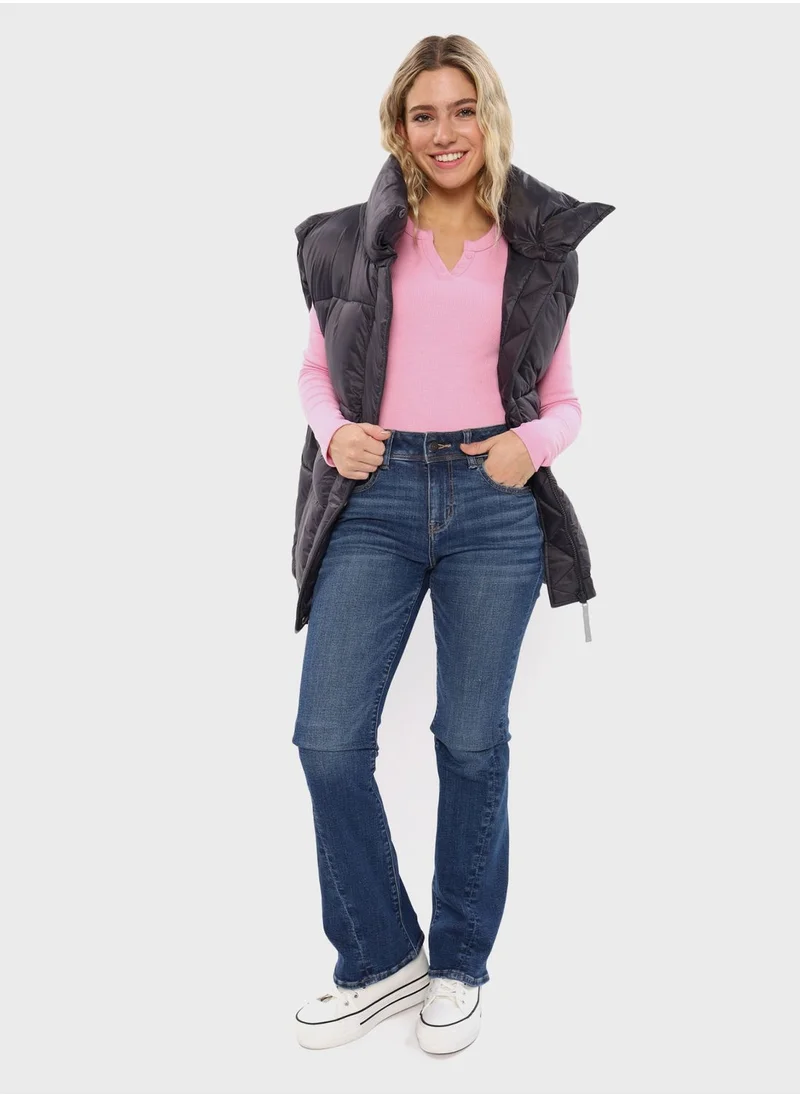 American Eagle Zip Detailed Jacket