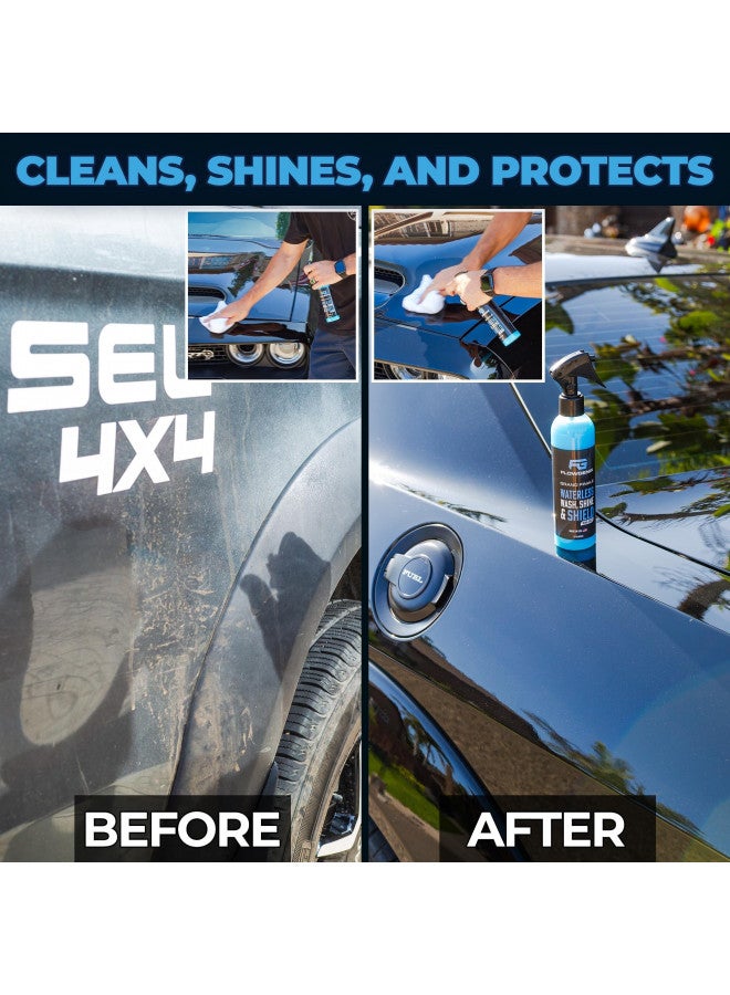 Flowgenix Flowgenix Waterless Car Wash Spray - Grand Finale - Motorcycle Cleaner & Car Wax Spray Polish (8 oz) - Ceramic Coating - Incl. 2 Microfiber Towels - Quick Detailer Spray to Make Your Vehicle Shine - Image 2