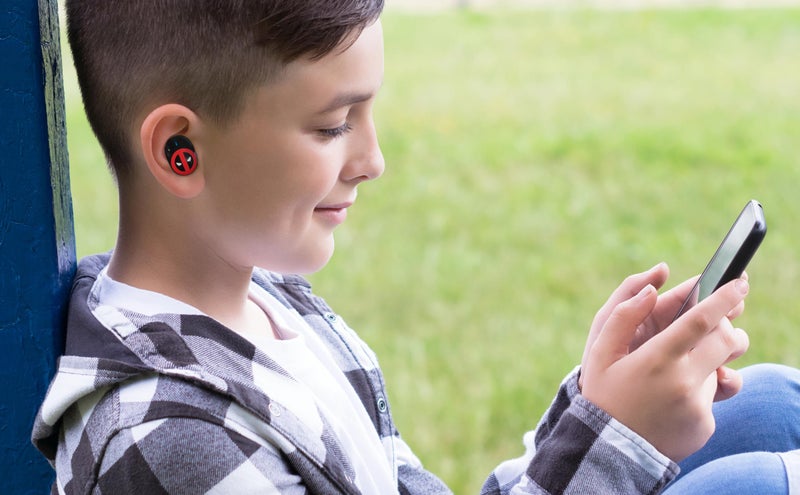 eKids Deadpool Wireless Earbuds with Microphone, Bluetooth Earbuds with Charging Case (Deadpool) - Image 5