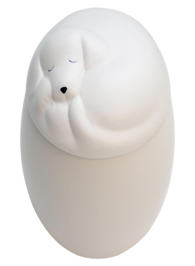 Ceramic Pet Cremation Urn for Dogs, Sleeping Dog Lid Memorial Urn, 530ml 17.92 fl oz Large Pet Ashes Urn for Dog Cremation, Funeral Keepsake for Home 32.3cu in - Image 1