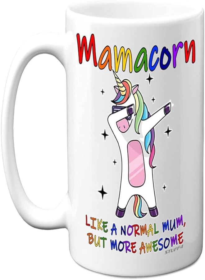 Stuff4 Mamacorn Mug - Birthday Gifts for Mum, Mothers Day Mugs for Mum, Unicorn Gifts for Women - 11oz Ceramic Dishwasher Safe Mugs - Mummy Birthday Gifts, Hug in a Mug, Mum Birthday Gifts - UK Made