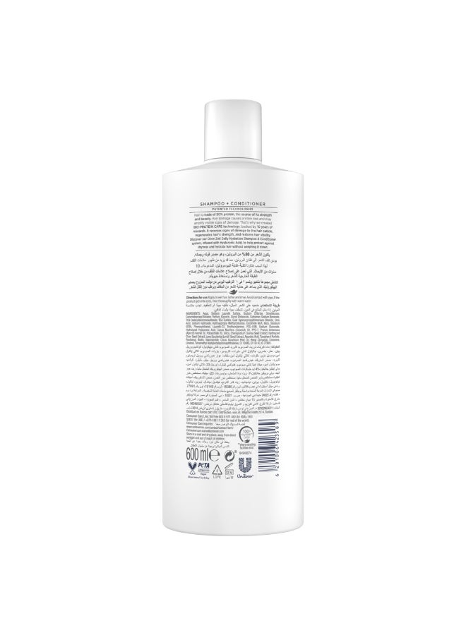 DOVE 2 in 1 Shampoo & Conditioner, Daily Care, 600ml - Image 2