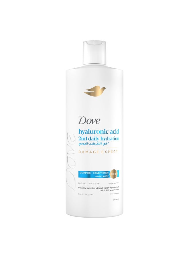 DOVE 2 in 1 Shampoo & Conditioner, Daily Care, 600ml - Image 1