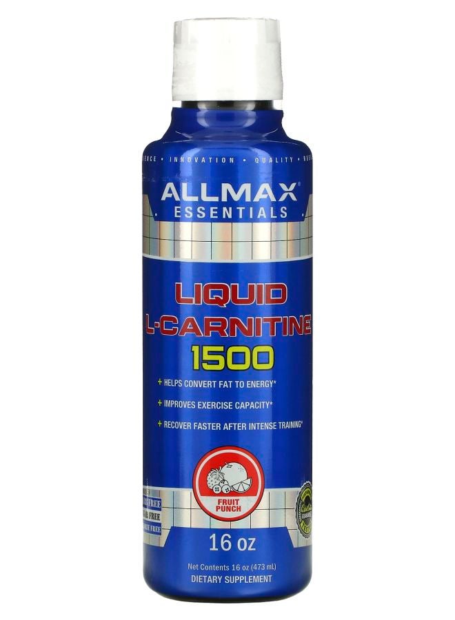 Allmax Liquid LCarnitine 1500 Fruit Punch 16 oz (473 ml)