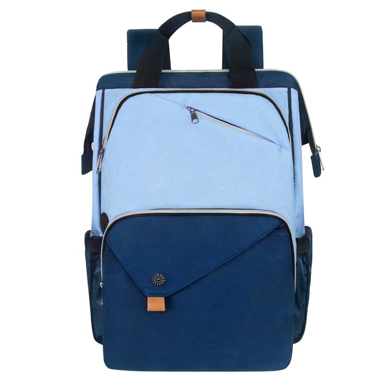 Hap Tim Laptop Backpack 15614133 Inch Laptop Bag Travel Backpack for WomenMen Waterproof School Computer Bag Large Capacity Bookbag for CollegeTravelBusiness 7651EU Blue - Image 2