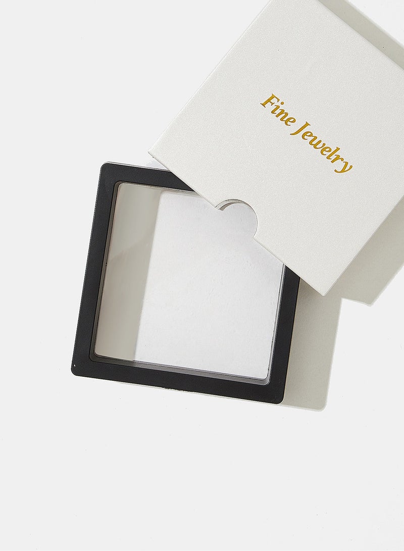 An all-over 925 silver jewelry set consisting of a Roman double-ring zirconium necklace, a bracelet and a pair of stud earrings comes in a stylish and elegant Valentine's Day gift - Image 5