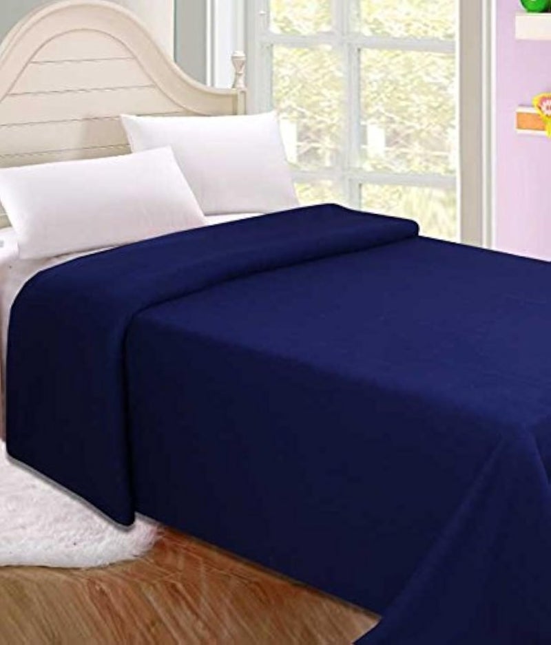 Goyal's ® Polar Fleece 250 TC Blanket (Double Bed, Navy Blue) - Image 1