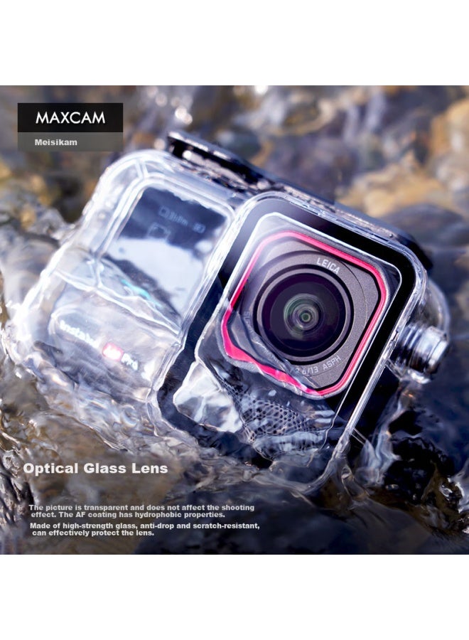 Maxcam/Maisikamu Waterproof Case For Insta360 Ace Pro 2 Action Camera, Horizontal And Vertical Shooting, Diving Protection, Shockproof, Snorkeling Outer Shell Accessory - Image 2