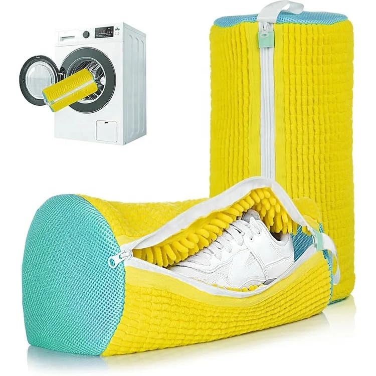 Washing Machine Shoe Bag - Shoe Protector Bag for Washing Machine & Dryer - Durable and Easy to Use - Keeps Shoes Clean and Protect Your Washing Machine (Grey) - Image 3