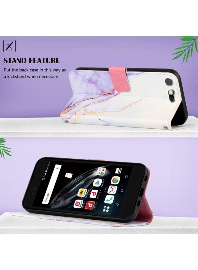 S-TOP Case For Fujitsu Arrows Be F-05J/SV F-03H/M03/M04 Tone M17 PT003 Marble Pattern Flip Leather Phone Case - Image 3