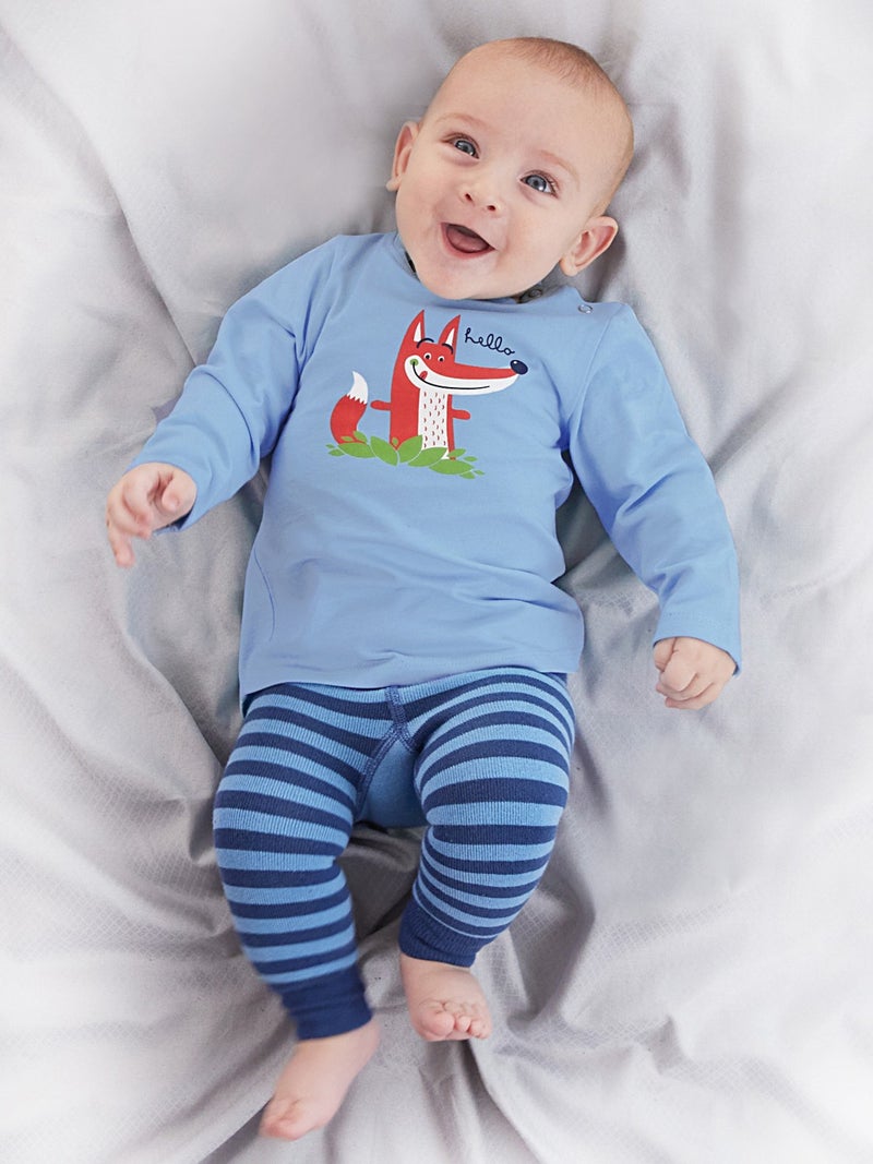Denokids Fox Baby Boy T-Shirt Tights-Pants Set  - Image 3