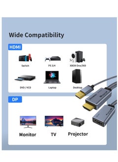 HDMI to DisplayPort Adapter 4K@60Hz, Male to Male Converter Cable HDMI to DP 1.2 with USB Power for Monitor, PS4, High Speed, HDCP2.2 Compatible, 6.6FT 2M, Not Bidirectional - pzsku/ZCA320B06BE14097ACAD9Z/45/_/1717029357/290a6aa3-5590-4a67-8dc9-12c96400b4bb