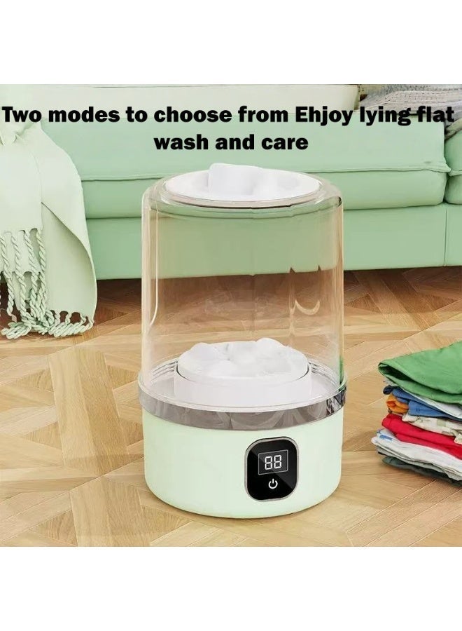 الغسالة اللاسلكية الصغيرة للملابس الداخلية - جهاز تنظيف كهربائي محمول ومضغوط للبناطيل والصنادل مع طريقتين غسيل، عمر بطارية طويل ومذبذب رباعي الأبعاد - Image 2