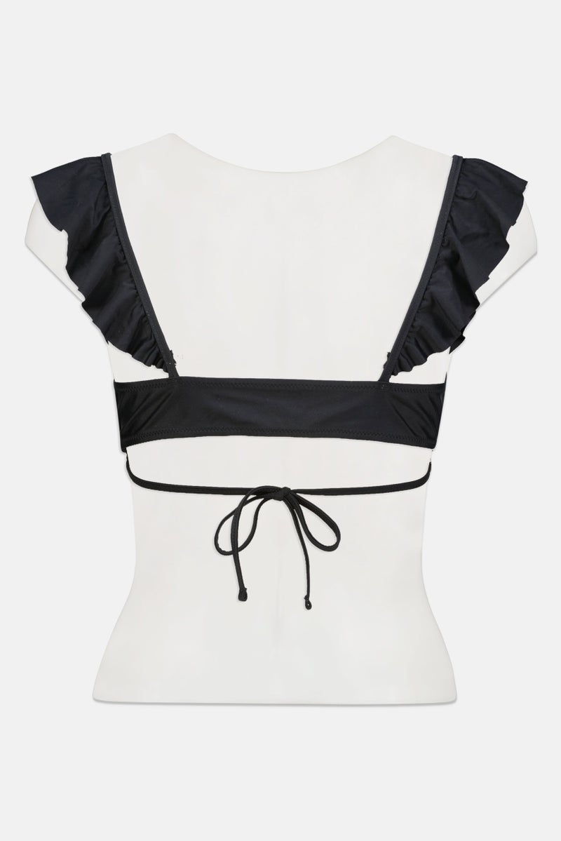 Aerie Women Solid Padded Bikini Top, Black  - Image 2