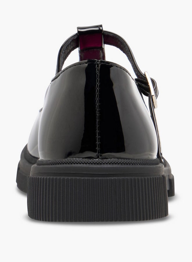 JUNIORS أحذية مدرسية للبنات بتصميم ماري جين مع إغلاق بكبسة - Image 5