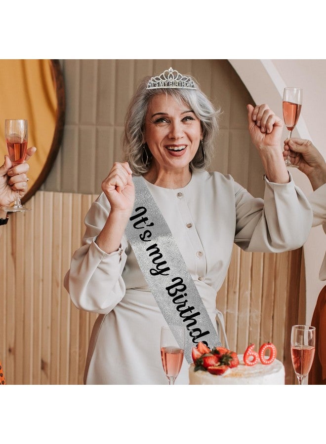 ACO-UINT Birthday Crown for Women, AB Rhinestone Birthday Headband Birthday Sash It's My Birthday Crown, Birthday Girl Crown Birthday Tiara Birthday Decorations Birthday Gifts - Image 5