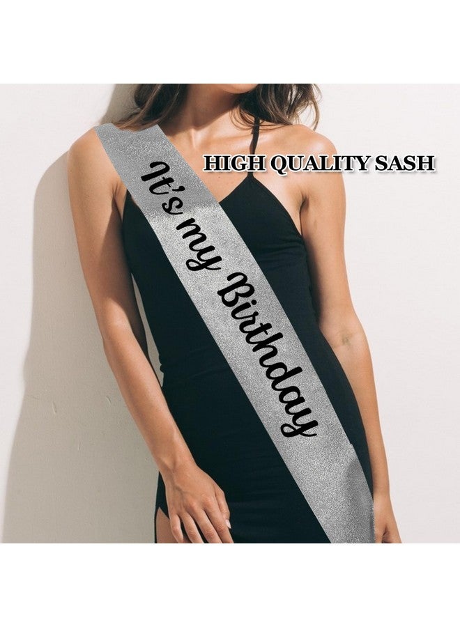 ACO-UINT Birthday Crown for Women, AB Rhinestone Birthday Headband Birthday Sash It's My Birthday Crown, Birthday Girl Crown Birthday Tiara Birthday Decorations Birthday Gifts - Image 3